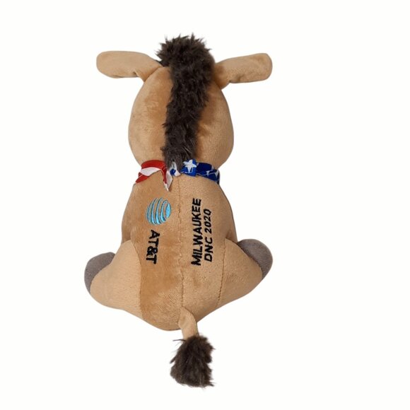 AT&T Milwaukee DNC 2020 Democratic National Convention Flag Donkey Plush Toy 9" - Picture 4 of 6